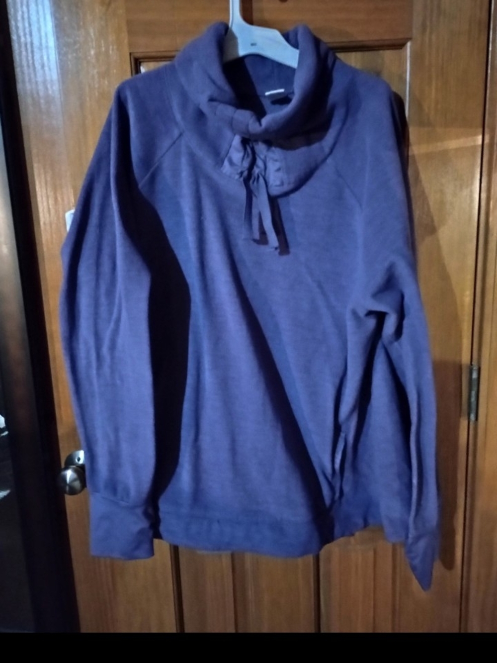 Old Navy Purple Cowl Neck Drawstring Sweatshirt